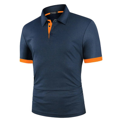 Elegantes, kontrastfarbiges Poloshirt für Herren