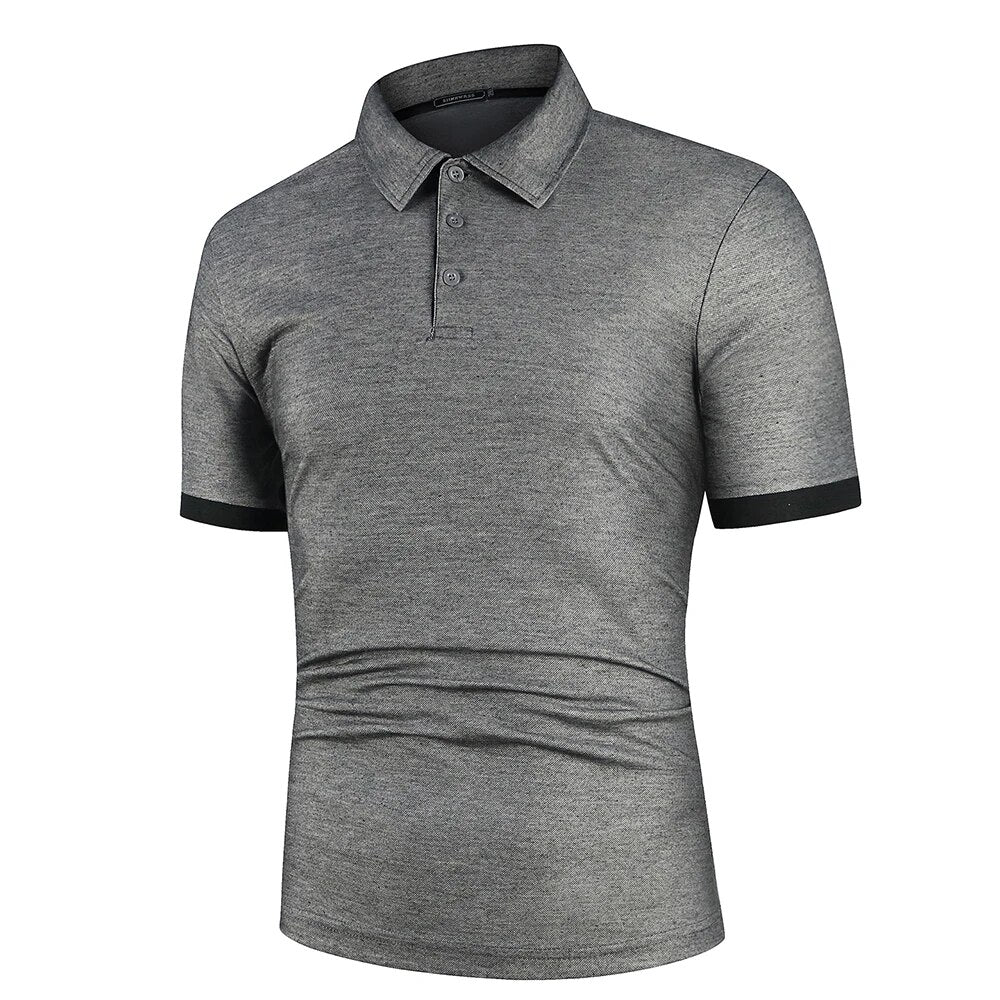 Elegantes, kontrastfarbiges Poloshirt für Herren