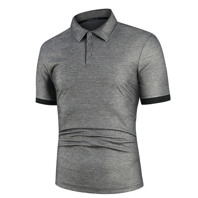 Elegantes, kontrastfarbiges Poloshirt für Herren