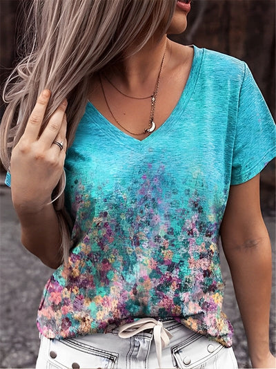 Erika - Super Schönes Damen T-Shirt mit Floralem Druck