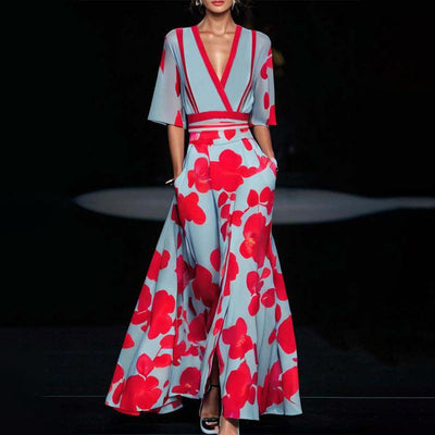 Elegantes Damenkleid mit kurzen Ärmeln