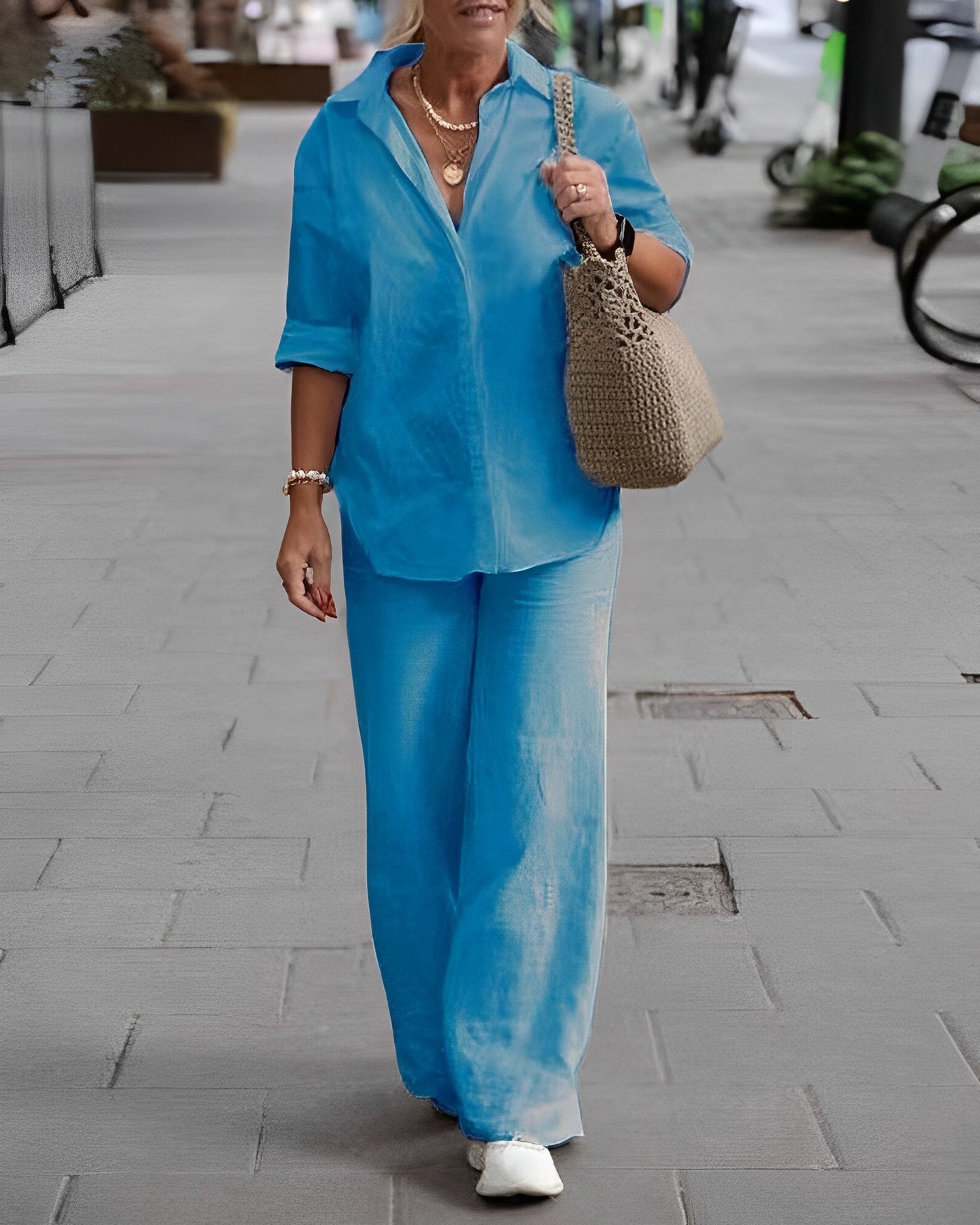 Bequemes Sommer Leinen-Set für Damen