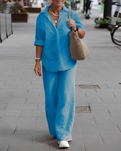 Bequemes Sommer Leinen-Set für Damen