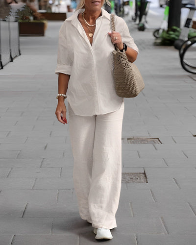 Bequemes Sommer Leinen-Set für Damen