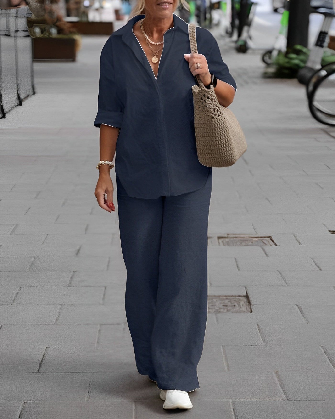 Bequemes Sommer Leinen-Set für Damen