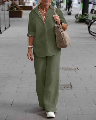 Bequemes Sommer Leinen-Set für Damen