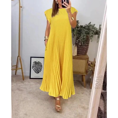 Einfaches plissiertes Kleid für Frauen für besondere Anlässe
