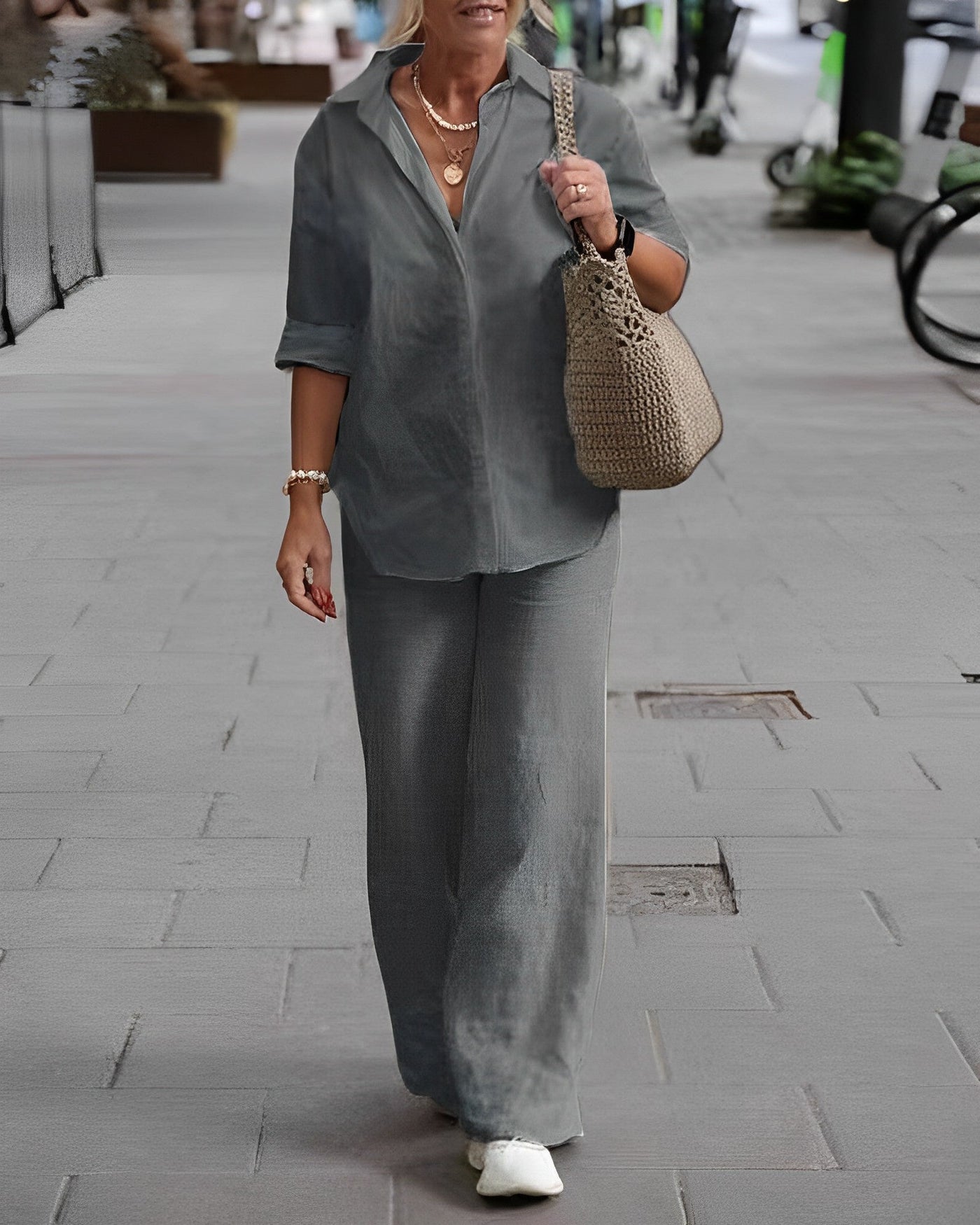 Bequemes Sommer Leinen-Set für Damen