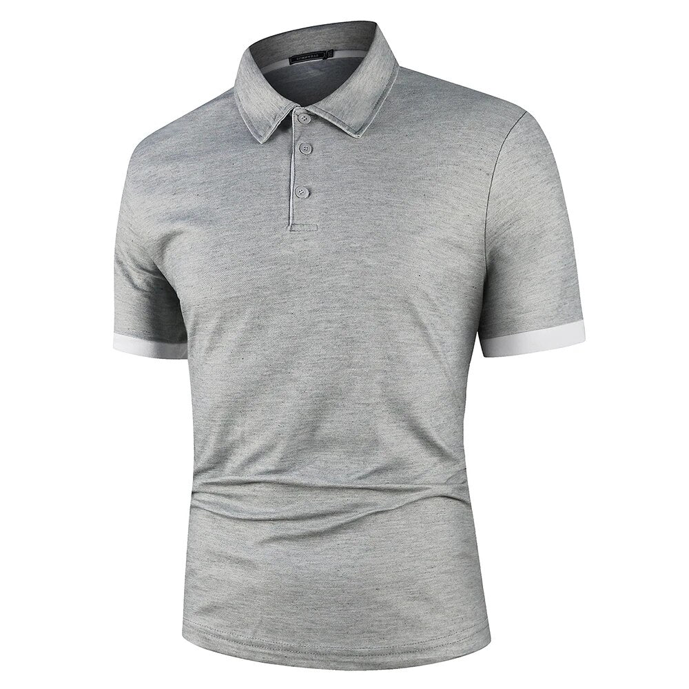 Elegantes, kontrastfarbiges Poloshirt für Herren