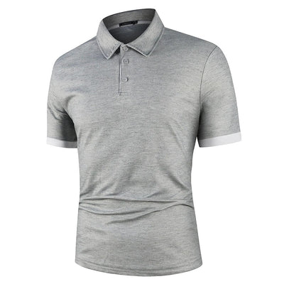 Elegantes, kontrastfarbiges Poloshirt für Herren