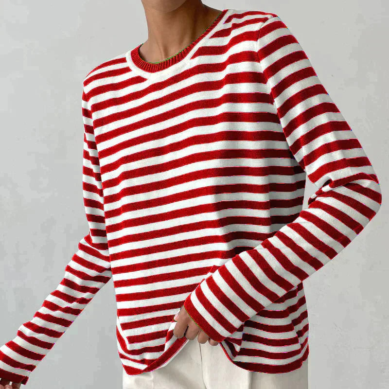 Diana - Elegantes Gestreifter Pullover für Damen