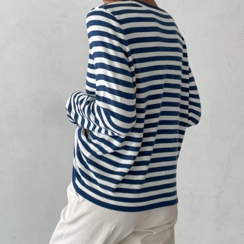 Diana - Elegantes Gestreifter Pullover für Damen