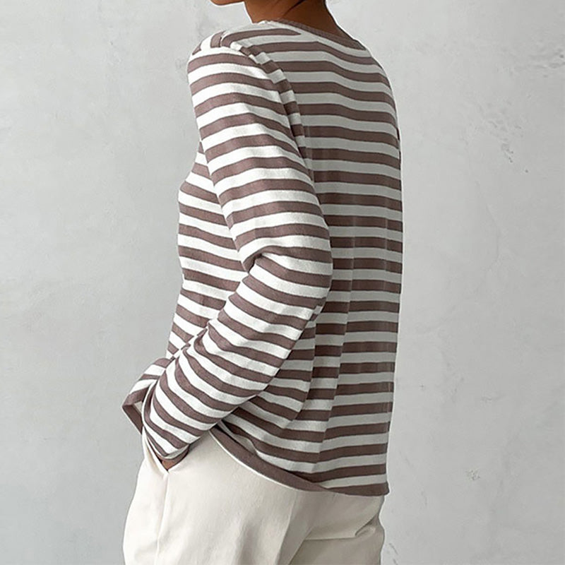 Diana - Elegantes Gestreifter Pullover für Damen