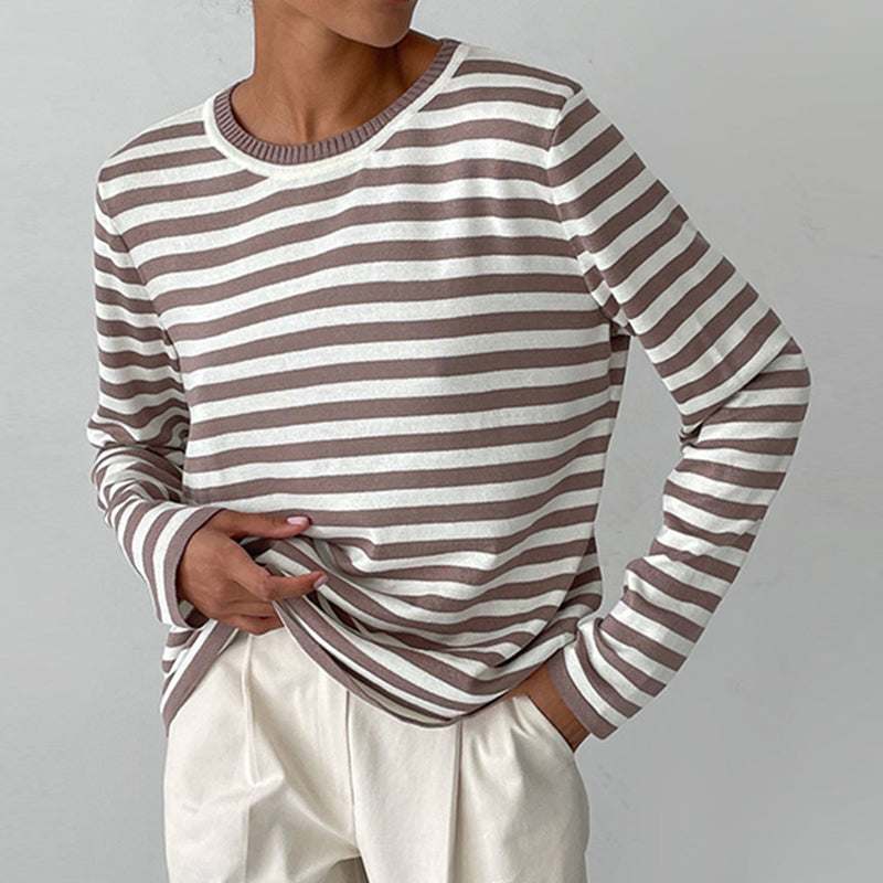 Diana - Elegantes Gestreifter Pullover für Damen