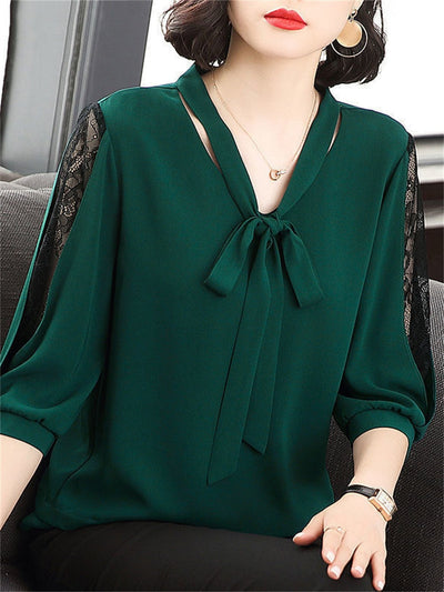 Elegante Leichte Damen Bluse mit langen Ärmeln