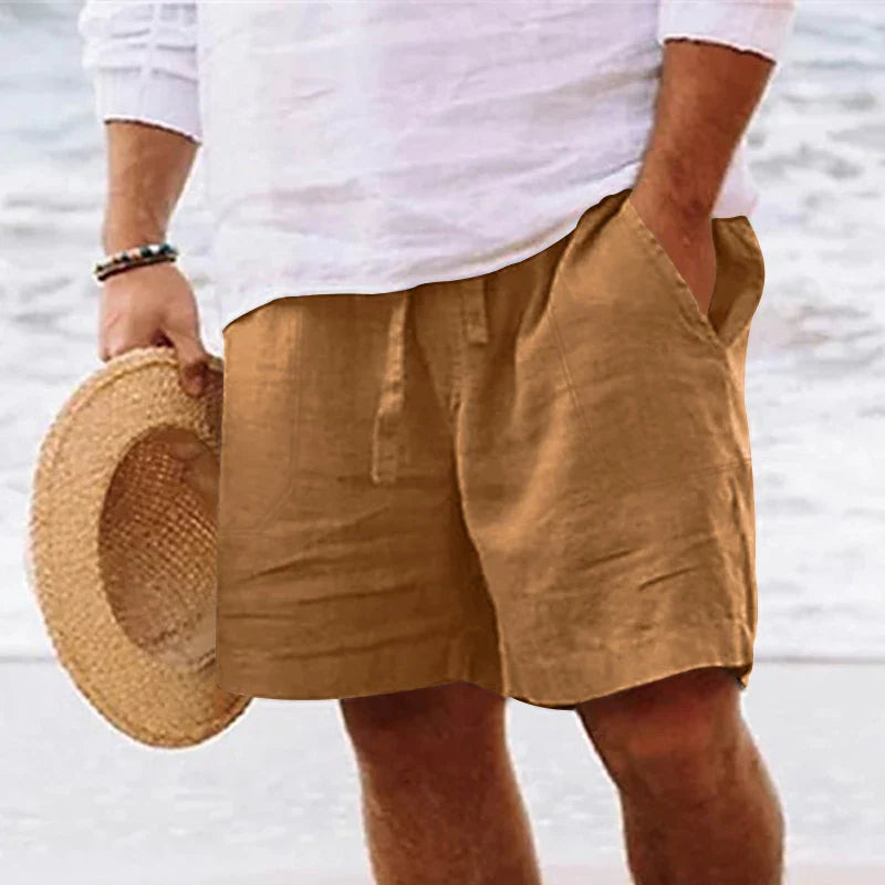 Felix - Lässige Kurze Leinen Hose für Herren
