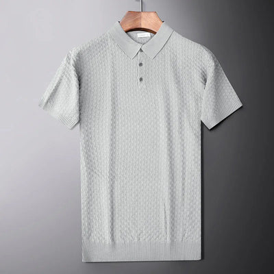 Exklusives Herren Poloshirt mit Jacquard-Muster