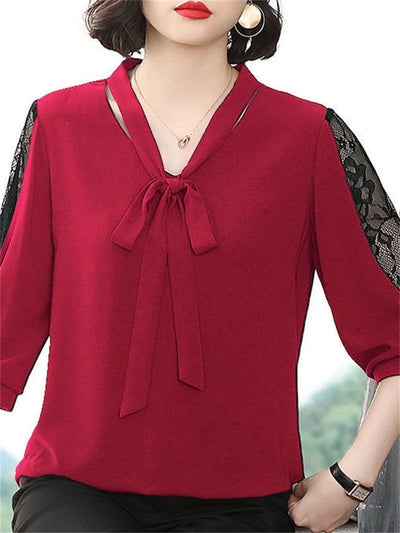 Elegante Leichte Damen Bluse mit langen Ärmeln