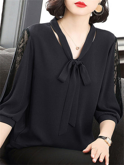 Elegante Leichte Damen Bluse mit langen Ärmeln