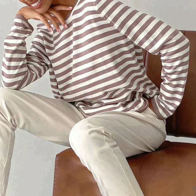 Diana - Elegantes Gestreifter Pullover für Damen