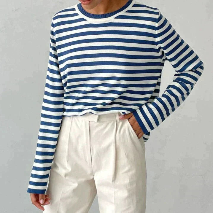 Diana - Elegantes Gestreifter Pullover für Damen