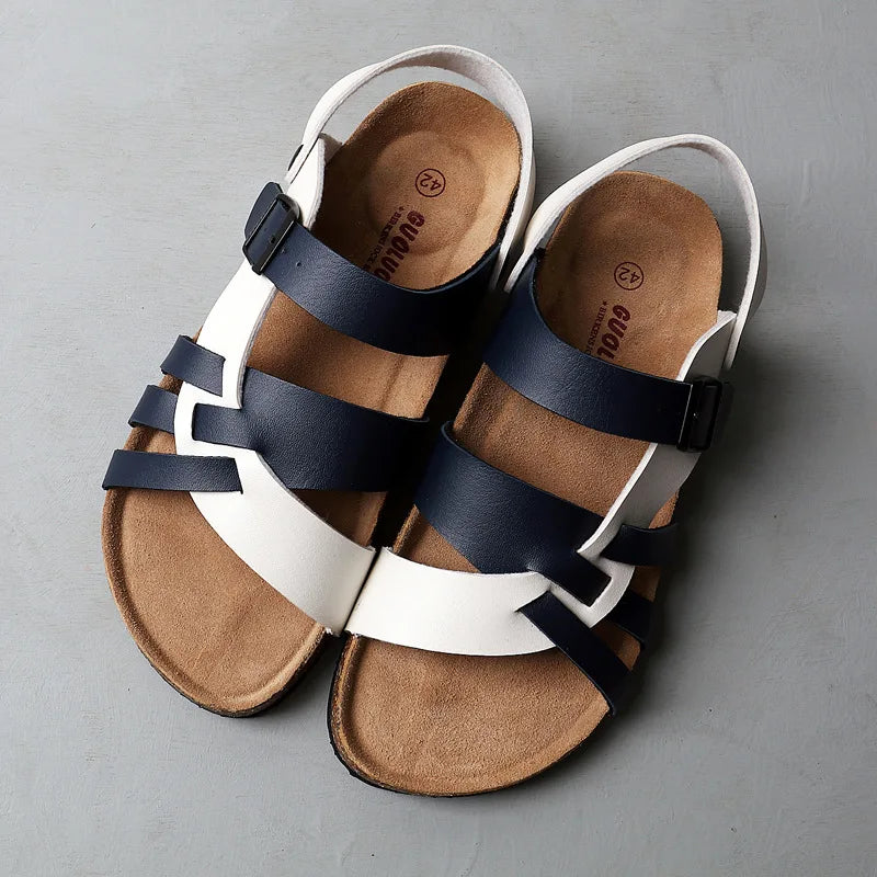 Bequeme Leder Pantoletten Sandalen
