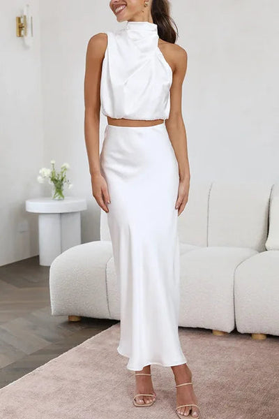 Elegantes Satin-Damenset in vielen Farben