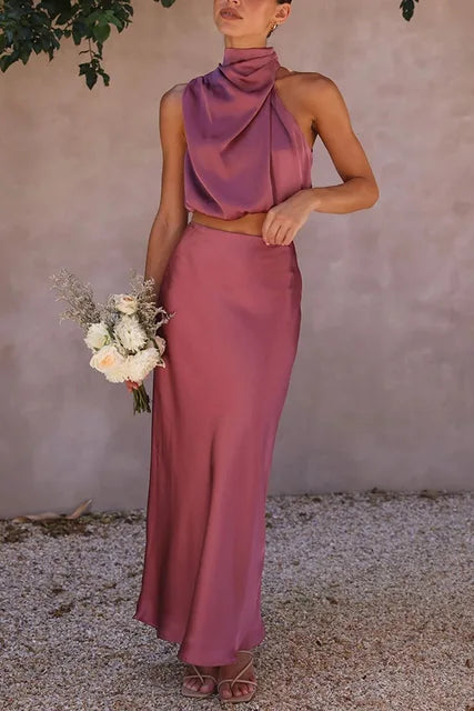 Elegantes Satin-Damenset in vielen Farben