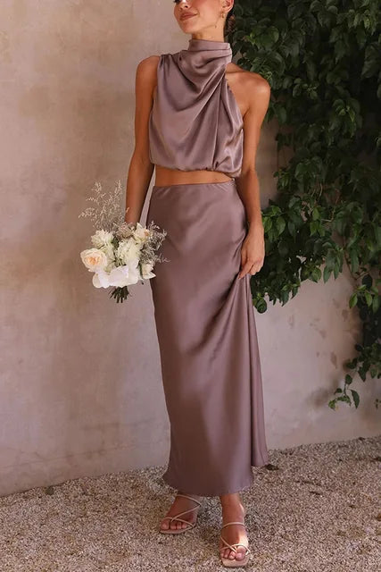 Elegantes Satin-Damenset in vielen Farben