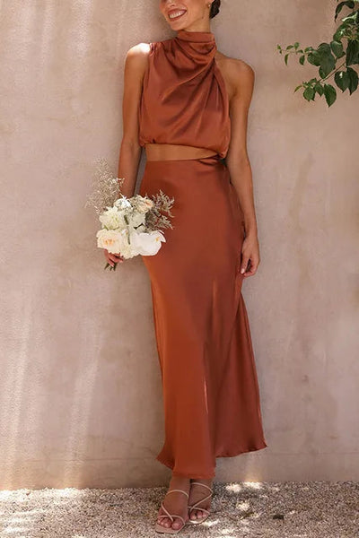 Elegantes Satin-Damenset in vielen Farben