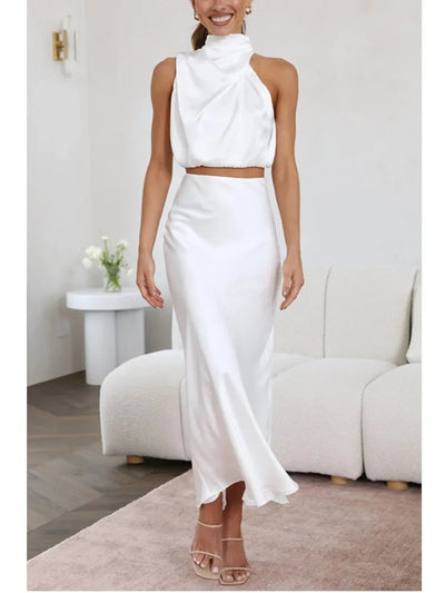 Elegantes Satin-Damenset in vielen Farben