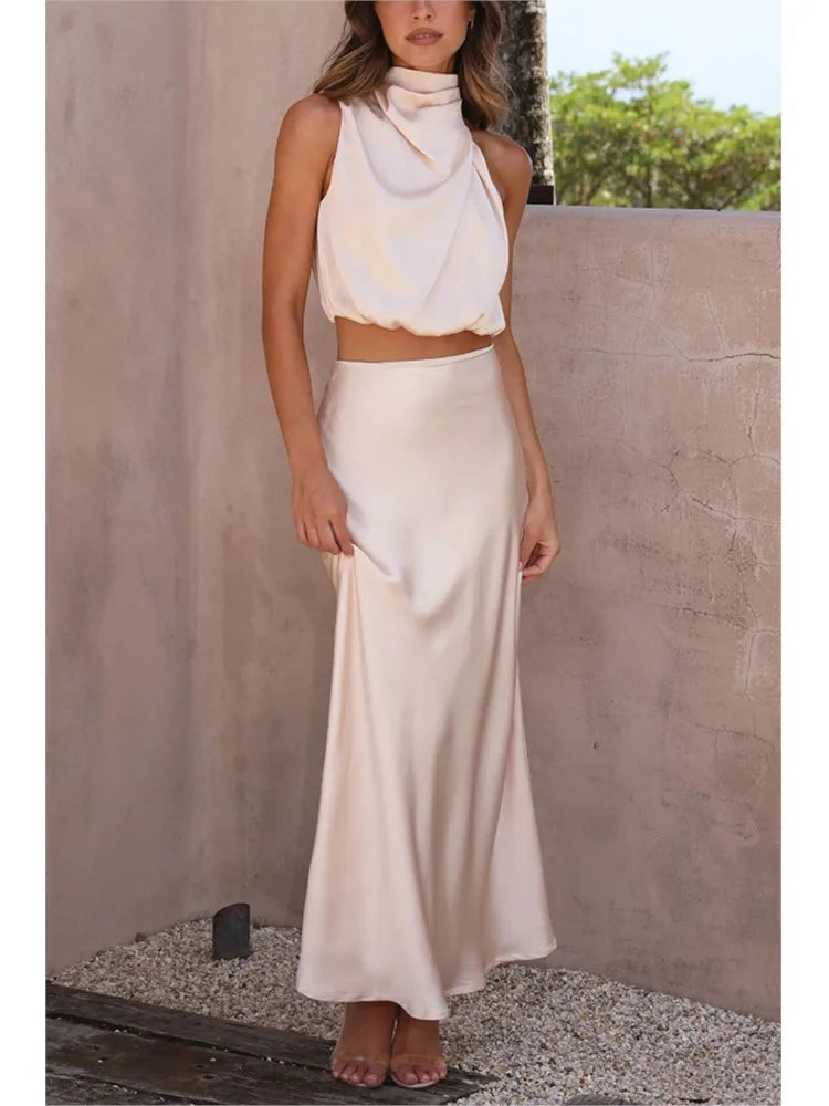 Elegantes Satin-Damenset in vielen Farben