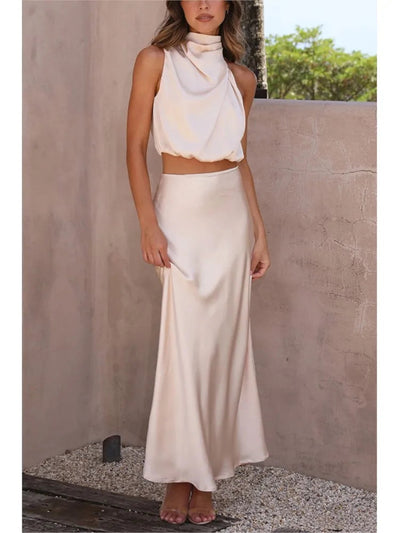 Elegantes Satin-Damenset in vielen Farben