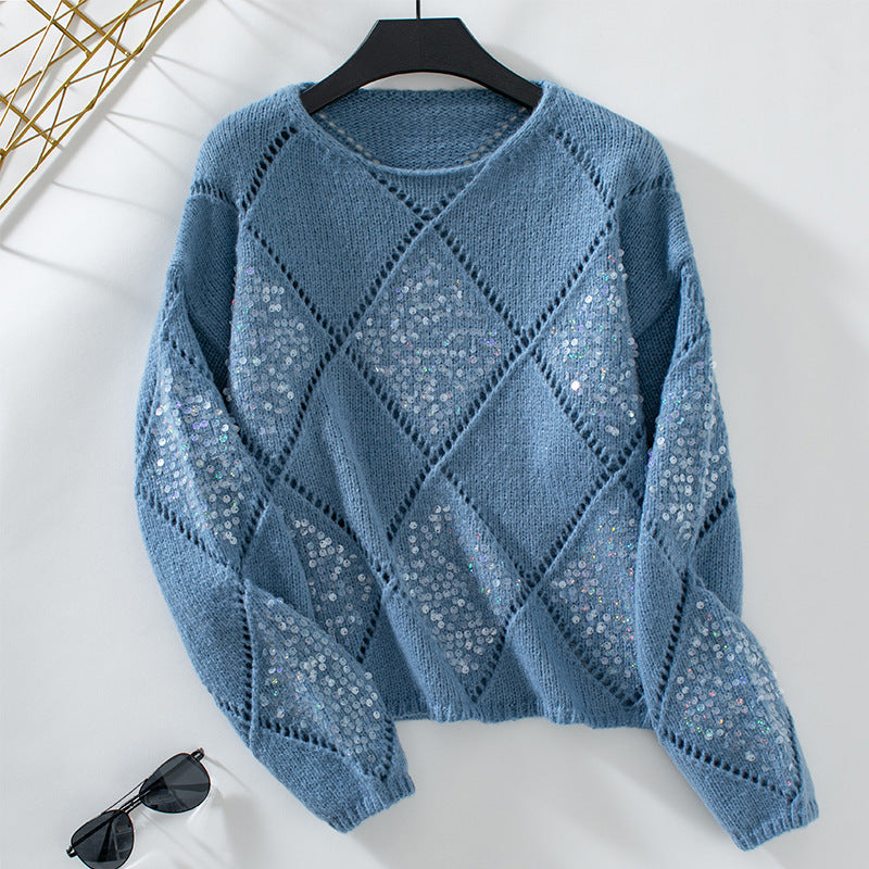 Eleganter Paillettenpullover für Frauen