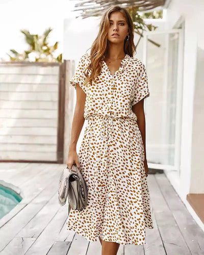 Elegantes Damenkleid mit Leopardenmuster