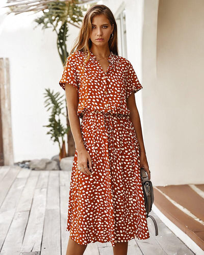 Elegantes Damenkleid mit Leopardenmuster
