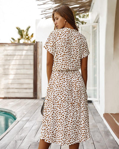 Elegantes Damenkleid mit Leopardenmuster