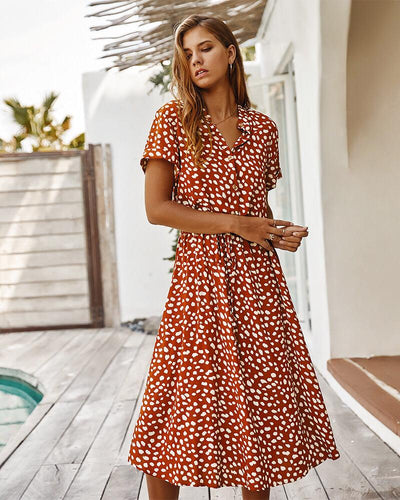 Elegantes Damenkleid mit Leopardenmuster