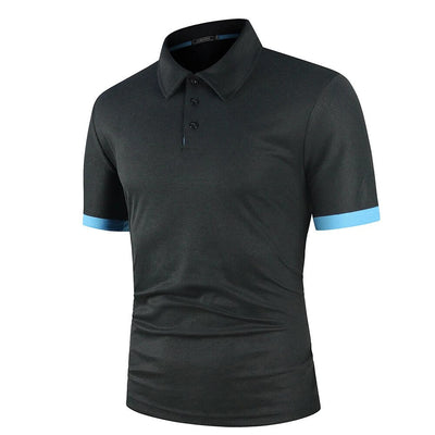 Elegantes, kontrastfarbiges Poloshirt für Herren