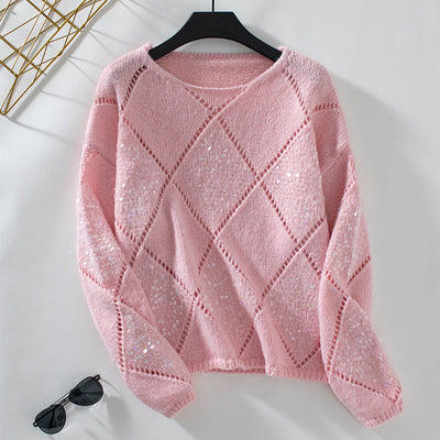 Eleganter Paillettenpullover für Frauen