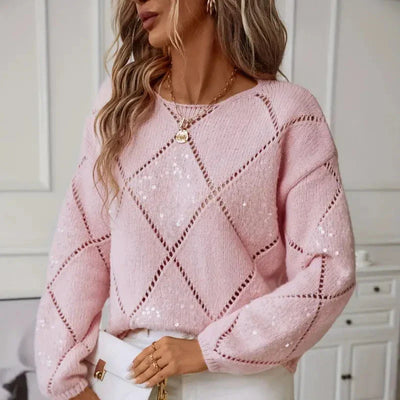Eleganter Paillettenpullover für Frauen