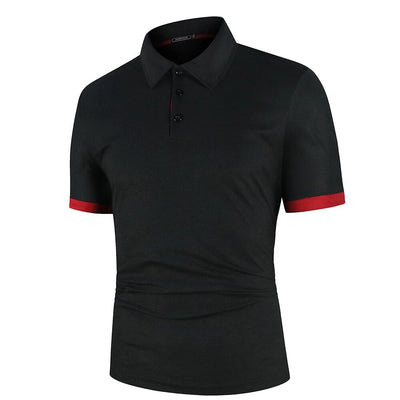 Elegantes, kontrastfarbiges Poloshirt für Herren