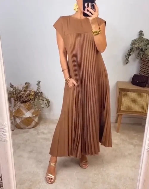 Einfaches plissiertes Kleid für Frauen für besondere Anlässe