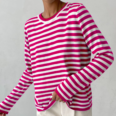 Diana - Elegantes Gestreifter Pullover für Damen