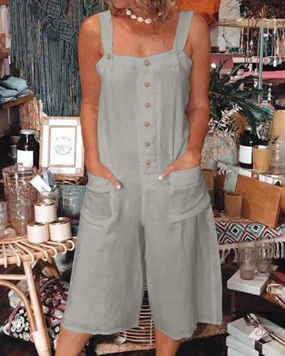Carolina - Leinen-Baumwoll-Jumpsuit für Damen