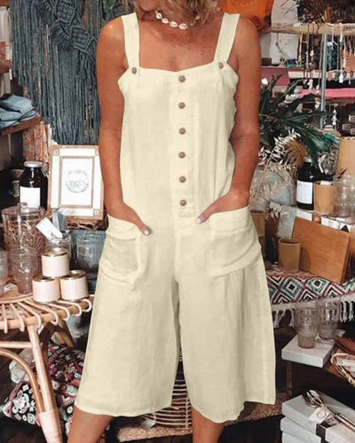 Carolina - Leinen-Baumwoll-Jumpsuit für Damen