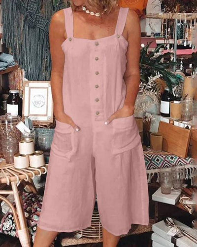 Carolina - Leinen-Baumwoll-Jumpsuit für Damen