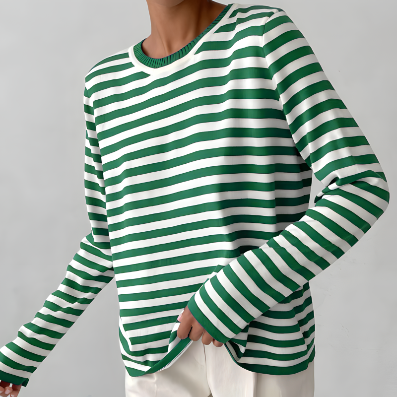 Diana - Elegantes Gestreifter Pullover für Damen